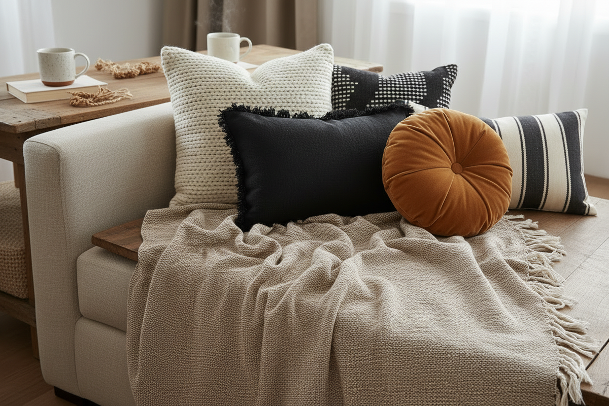 Throw Pillows and Blankets