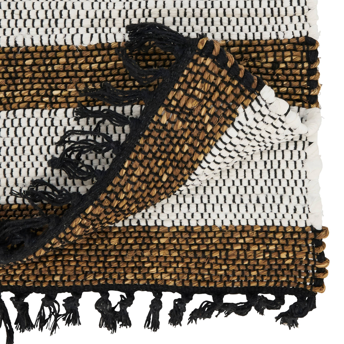 Organic Elegance Striped Chindi Table Runner