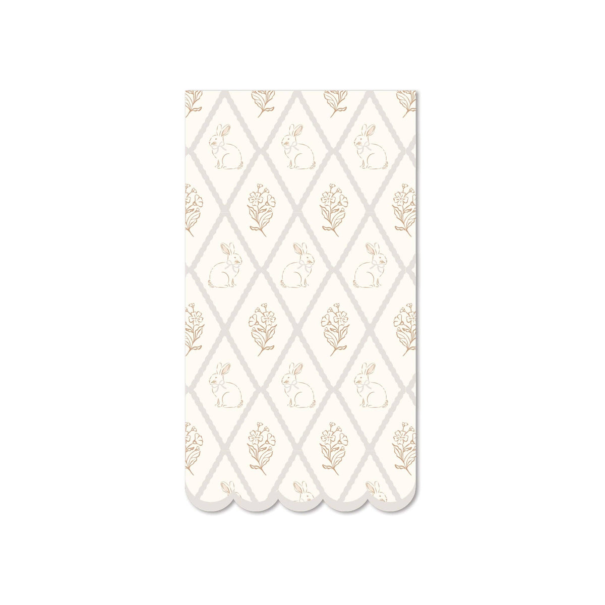Bunny Grid Scallop Guest Napkin (24ct)