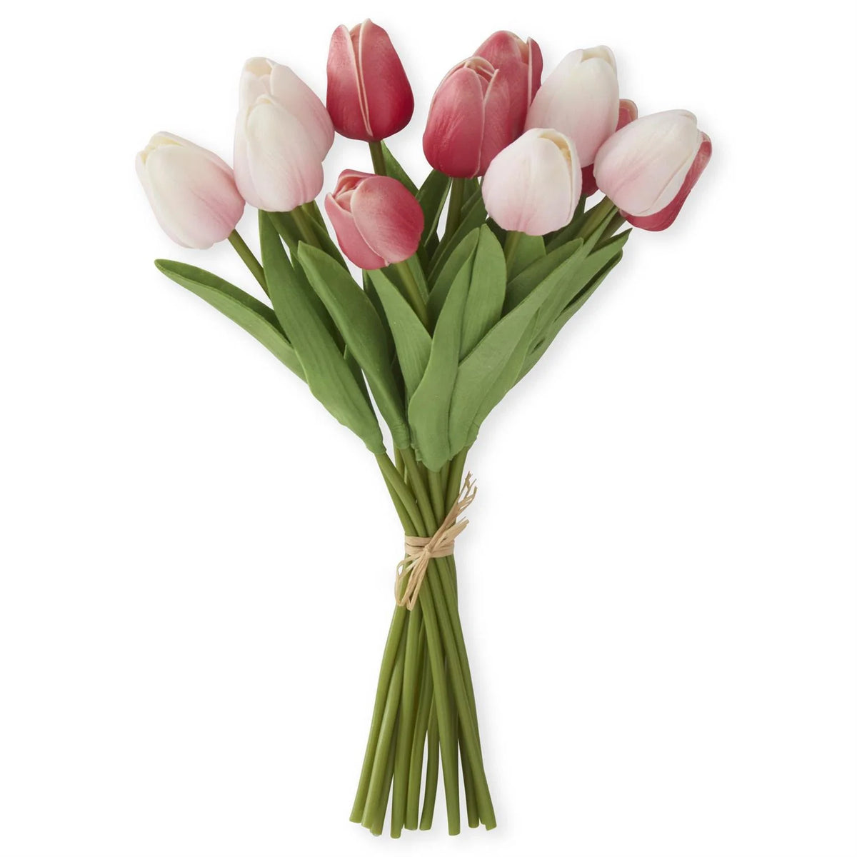 Real Touch Mini Pink/Rose Tulip Bundle- 13"