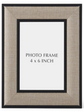 Black Wood and Linen Photo Frame- 4 X 6