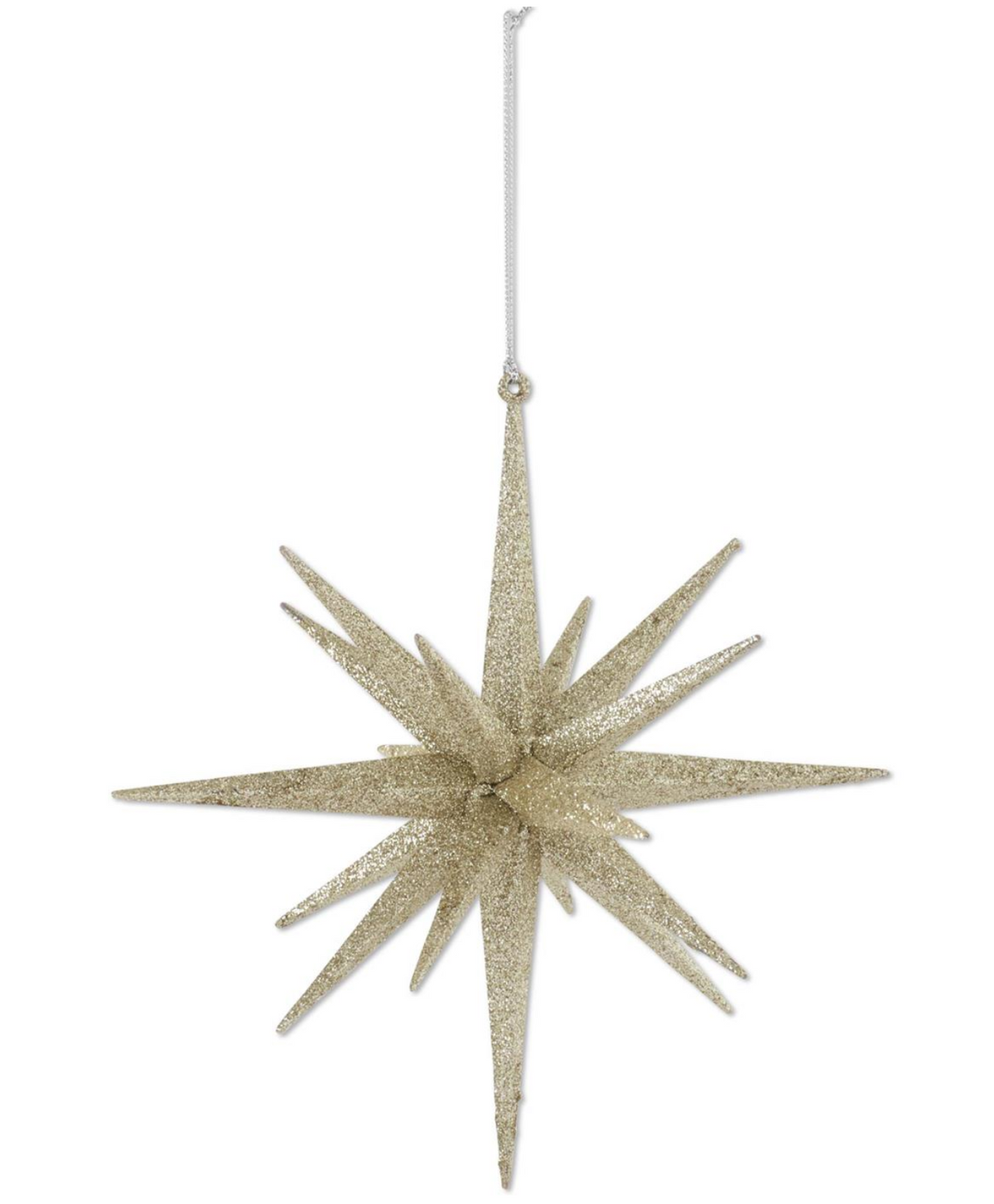 Champagne Glitter Star Ornament- Large