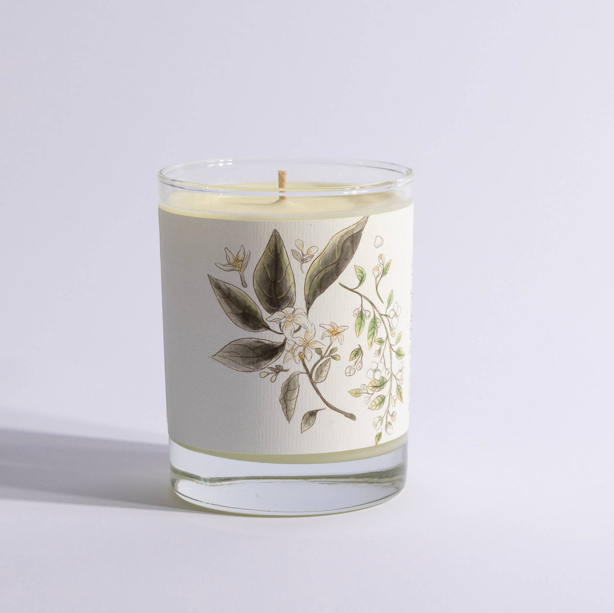 Large Glass Candle- Jasmine and Orange Blossom