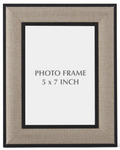 Black Wood and Linen Photo Frame- 5 X 7