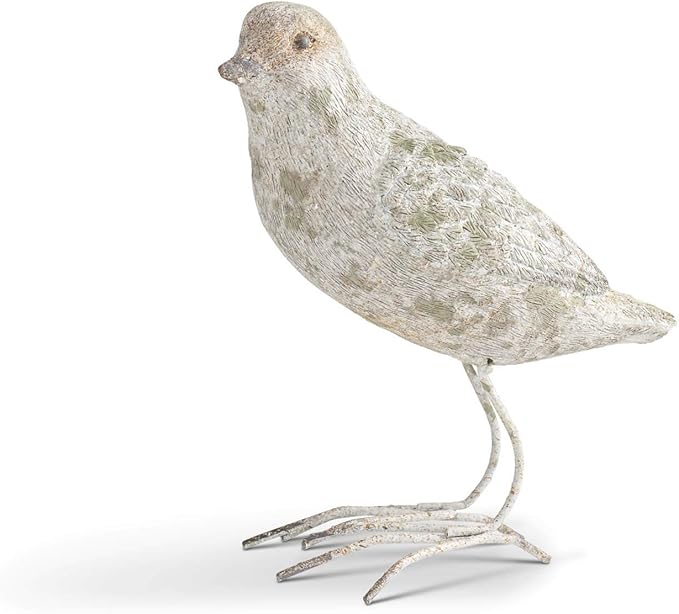 Assorted Patina Finished Resin Birds W/Metal Feet