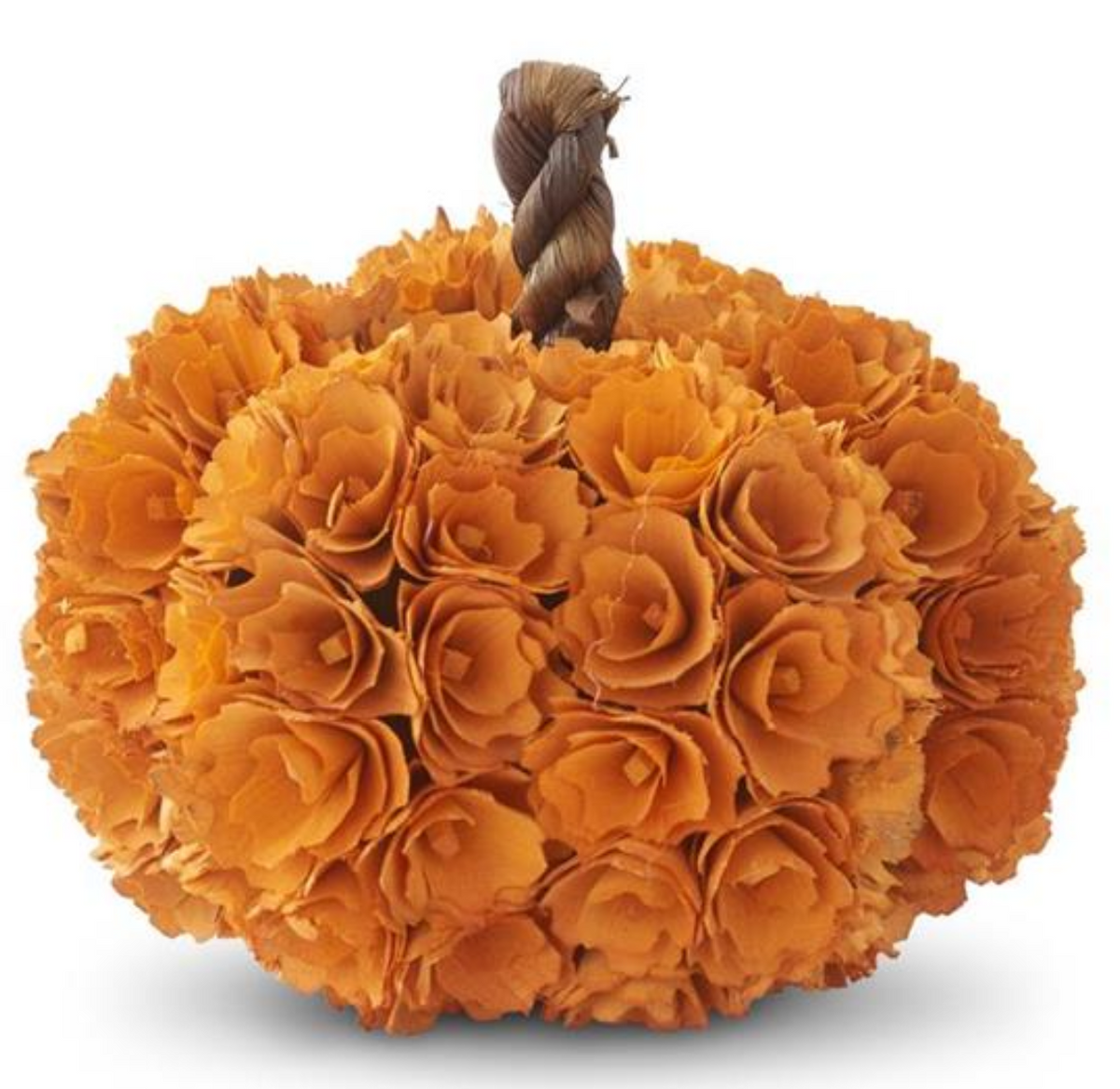 Orange Shaved Wood Pumpkin