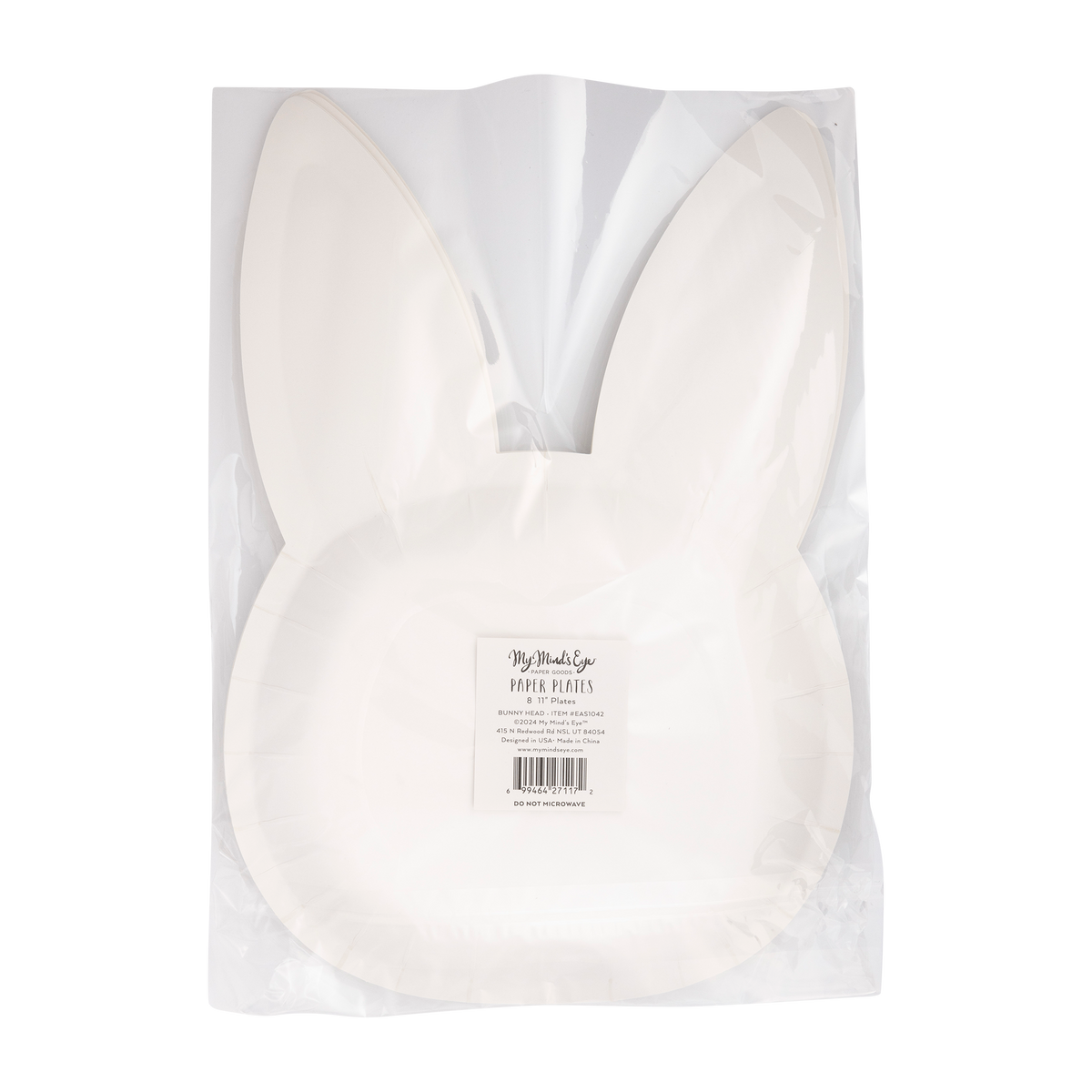Bunny Face Shaped Paper Plate