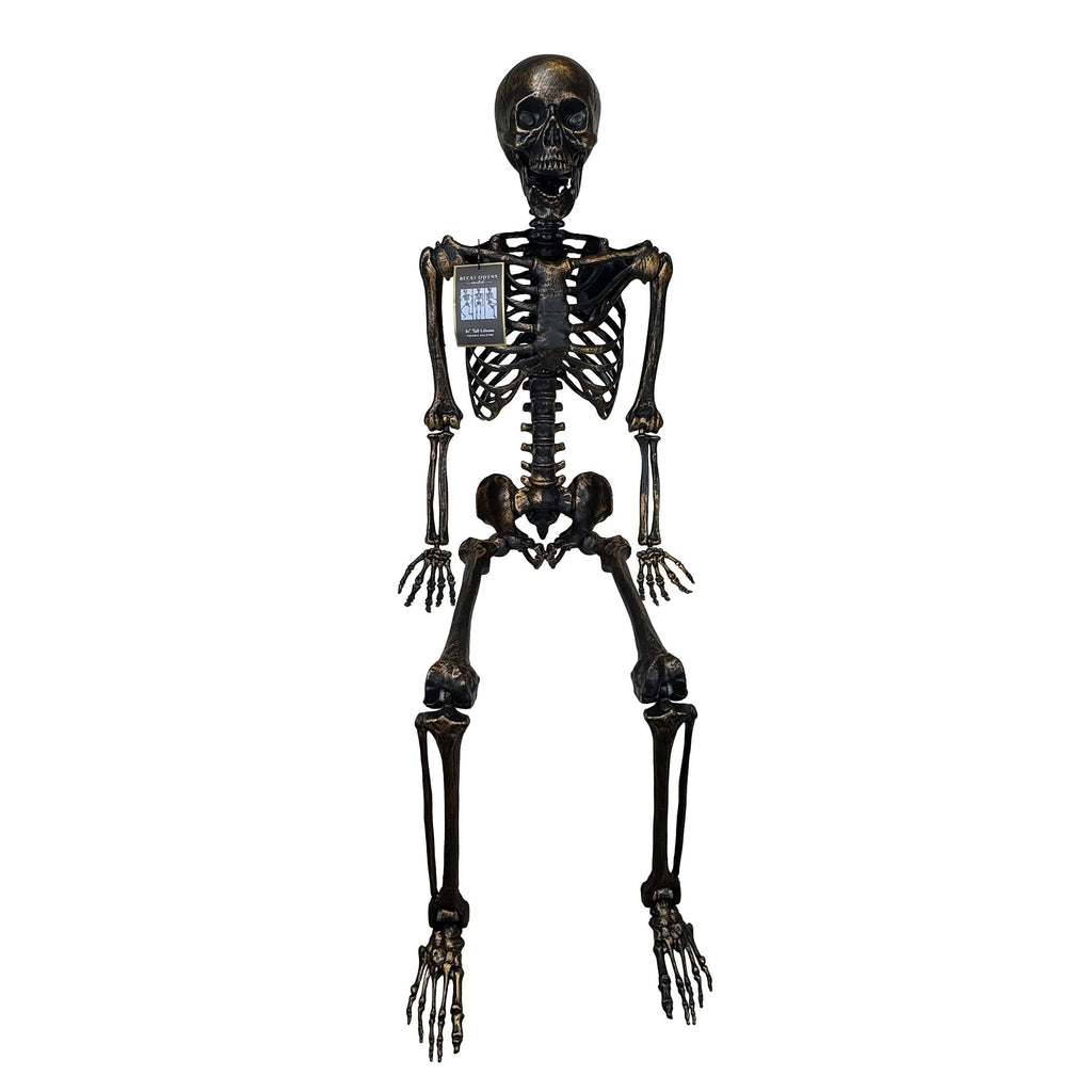 Brass-Color Life-Size Posable Skeleton