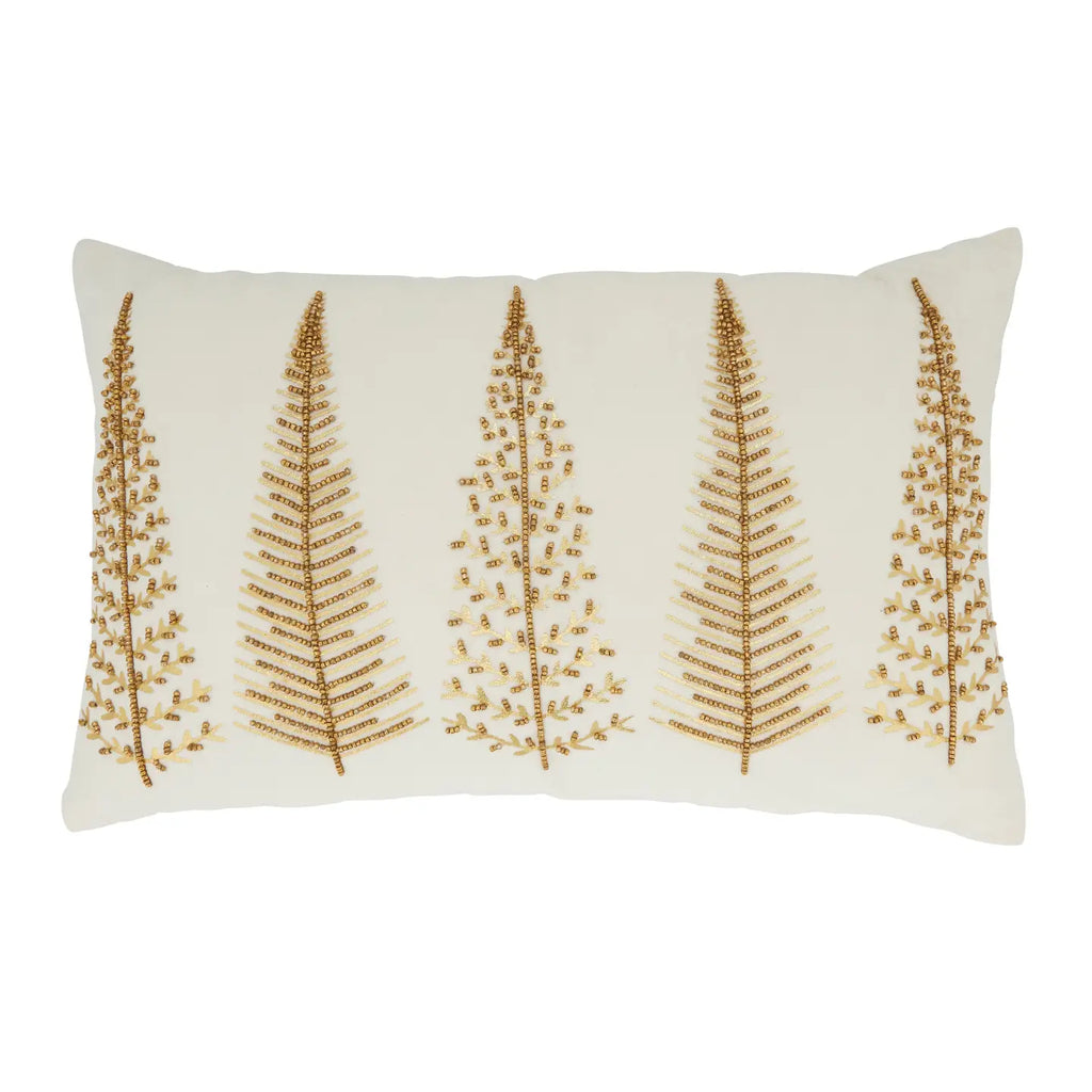 Beaded Christmas Trees Pillow
