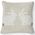 Knit Bunnies Applique Pillow
