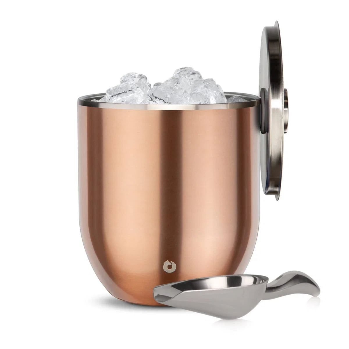 Stainless Steel Ice Bucket w/ Lid & Scoop