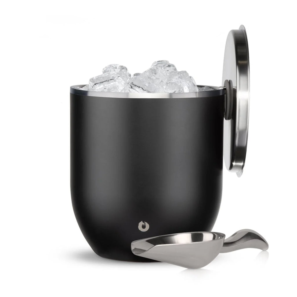 Stainless Steel Ice Bucket w/ Lid & Scoop