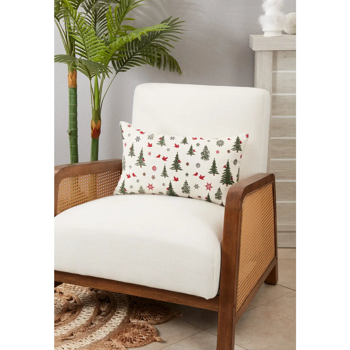 Evergreen Elegance Christmas Trees Throw Pillow