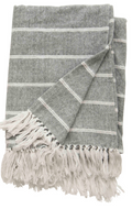 Striped Throw with Fringe