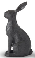 Black Resin Faux Cast Iron Rabbit- Large