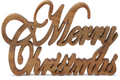 Dark Brown Wood Merry Christmas Cutout
