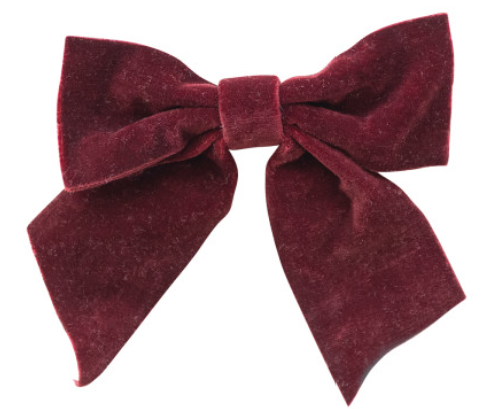 Velvet Clip-on Bow