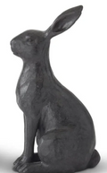 Black Resin Faux Cast Iron Rabbit- Medium