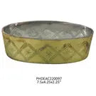 Antique Olive Etched Oval Vanity Tray