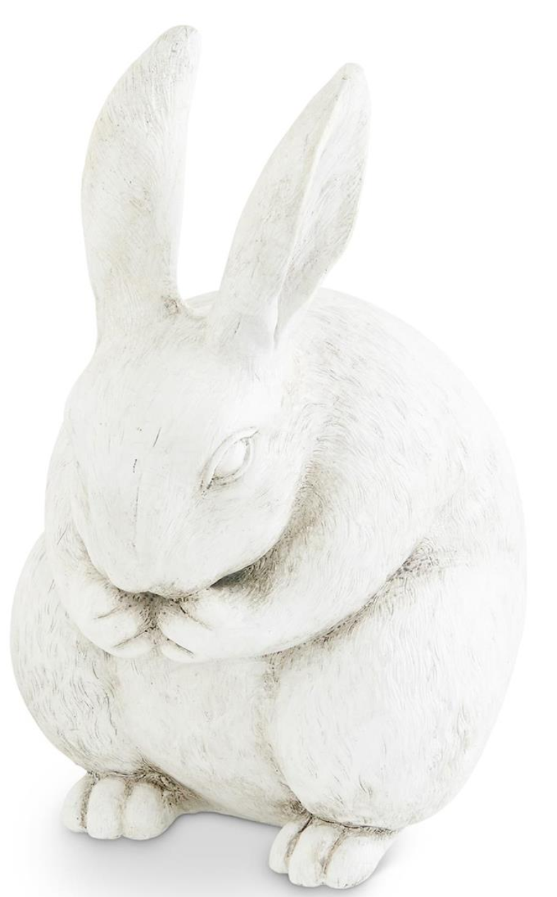 White Resin Upright Rabbit