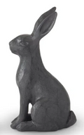 Black Resin Faux Cast Iron Rabbit- Small