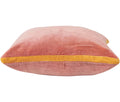 Square Cotton Velvet Pillow w/ Contrasting Gusset