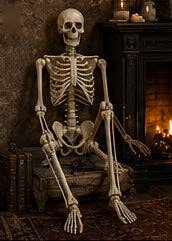 Brass-Color Life-Size Posable Skeleton