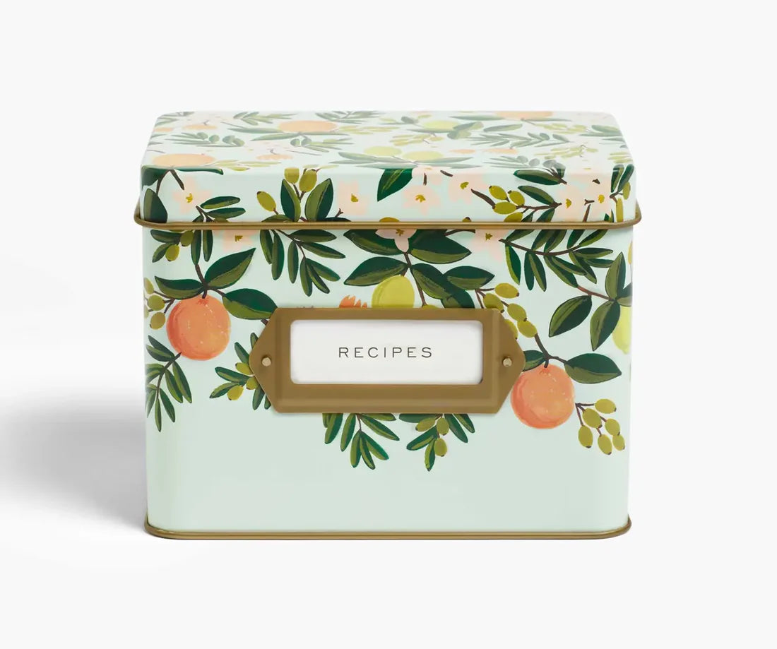 Citrus Floral Recipe Tin