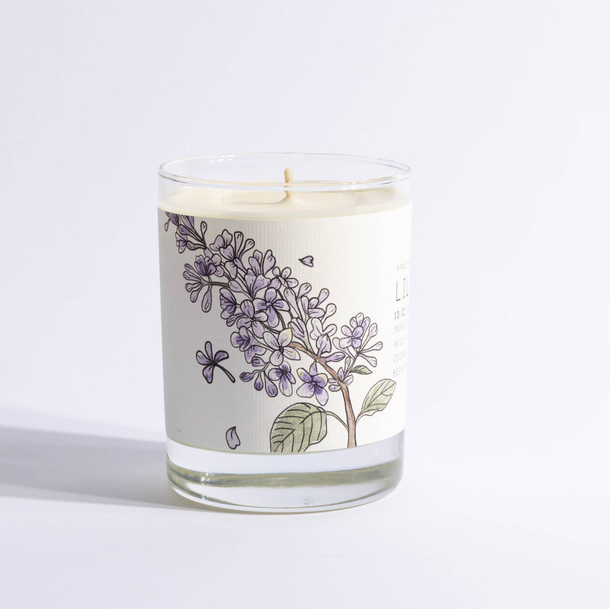 Large Glass Candle- Lilac
