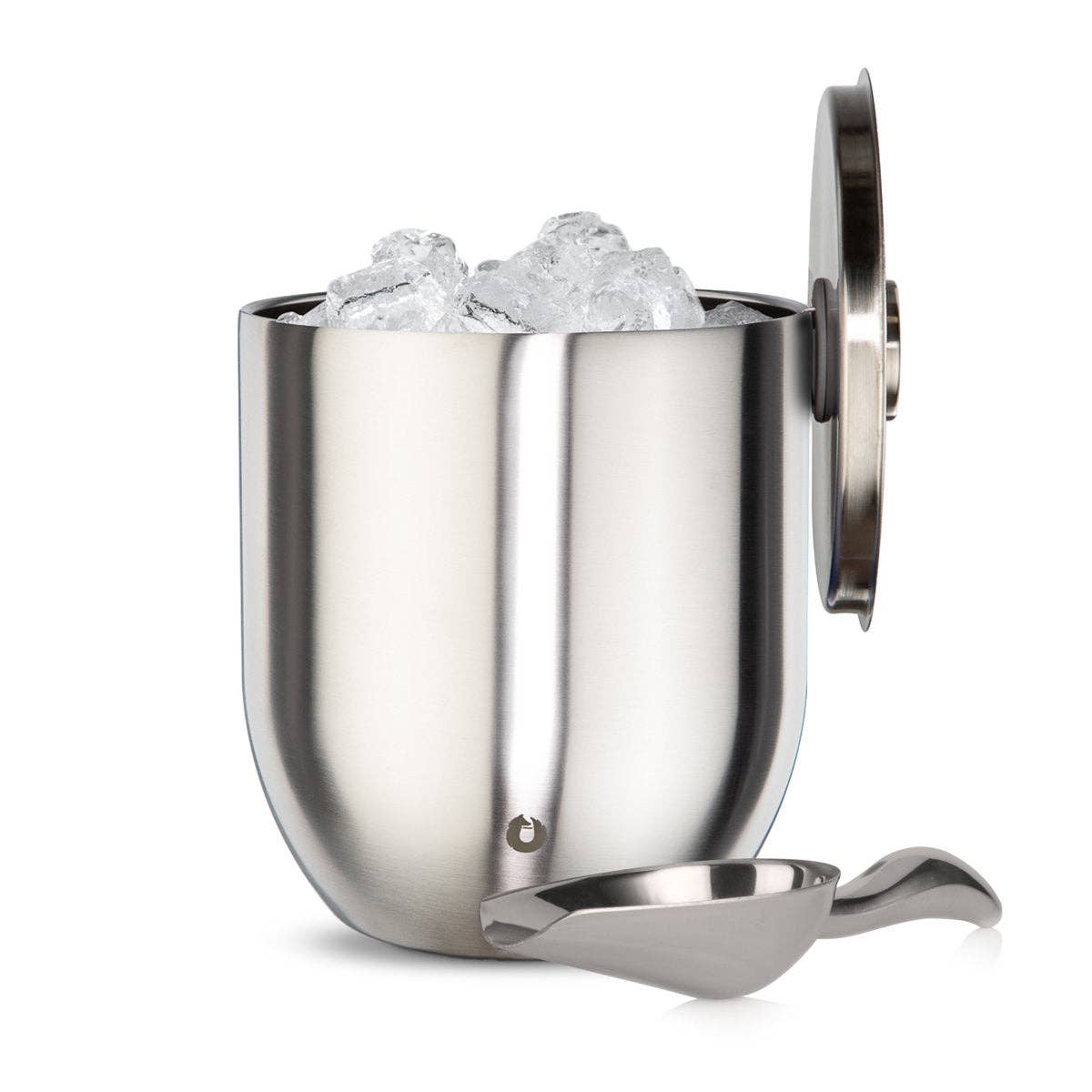 Stainless Steel Ice bucket with Lid and Scoop- Steel