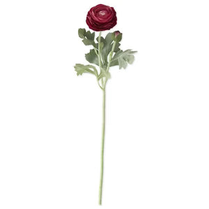Real Touch Fuchsia Bud & Bloom Ranunculus Stem- 19.5"