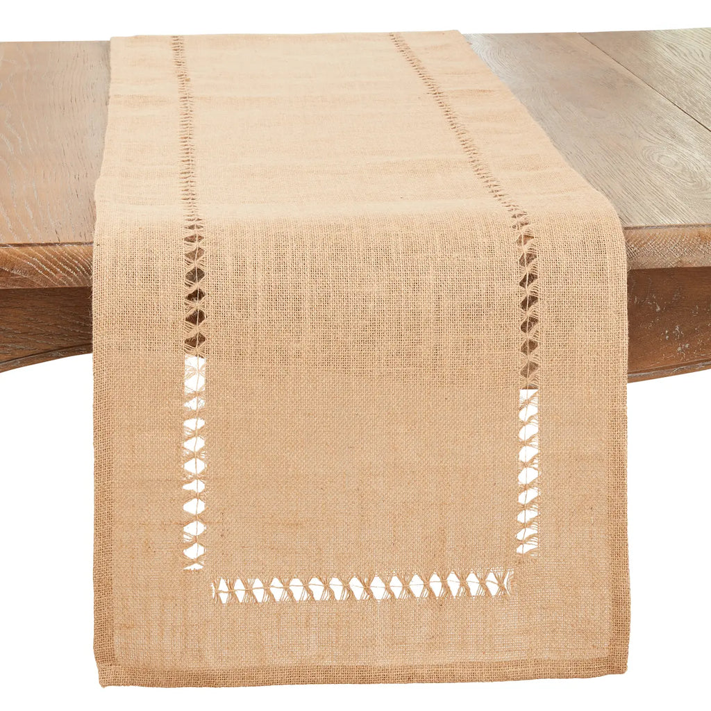 Jute Hemstitch Table Runner