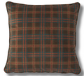Donal Chocolate Square Pillow w/Poly Fiber Filler