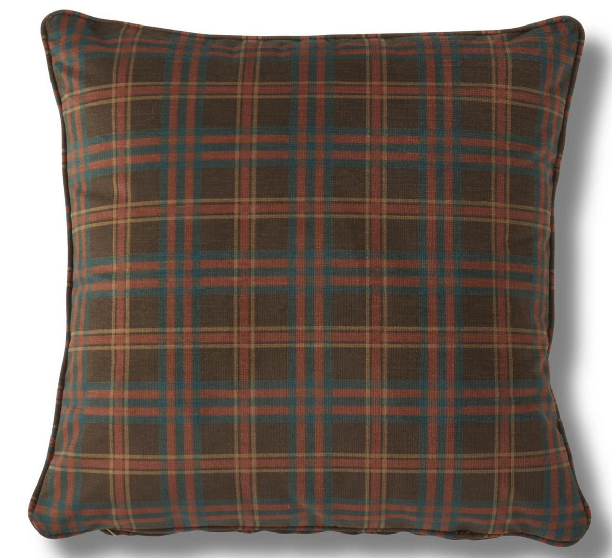 Donal Chocolate Square Pillow w/Poly Fiber Filler
