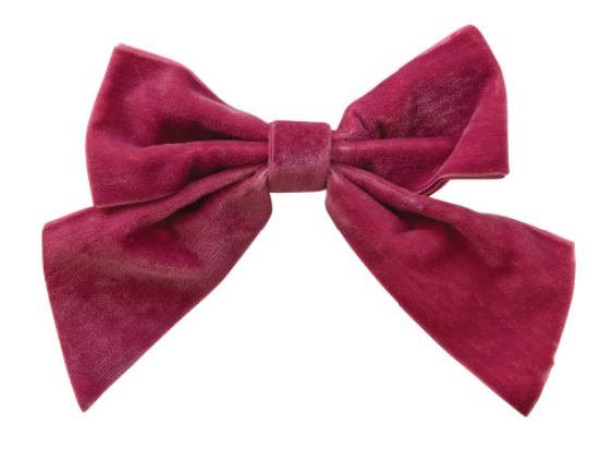 Velvet Clip-on Bow
