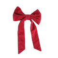 Cotton Velvet Clip-on Bow