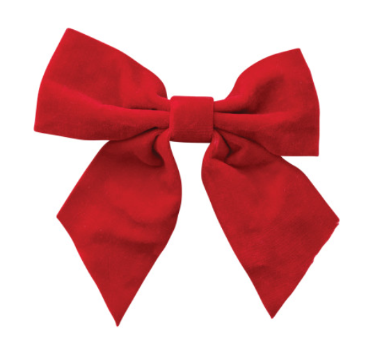 Velvet Clip-on Bow