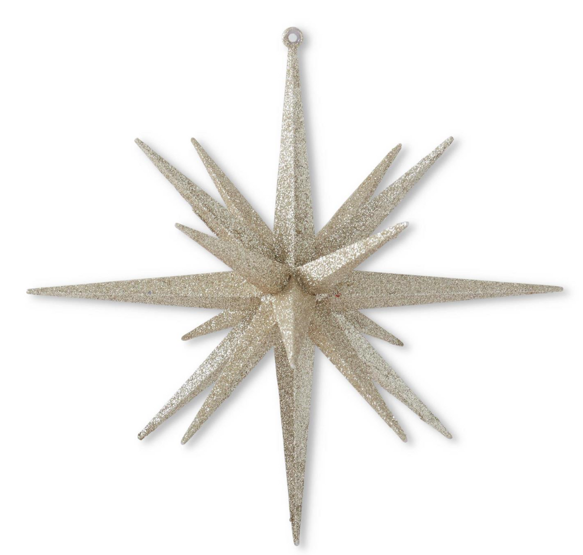 Champagne Glittered Star Ornament