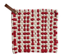 Cotton Crocheted Pot Holder with Leather Loop