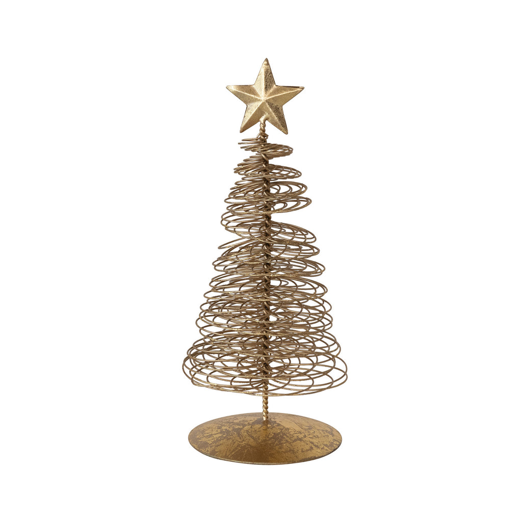 Metal Wire Christmas Tree w/ Star- Medium