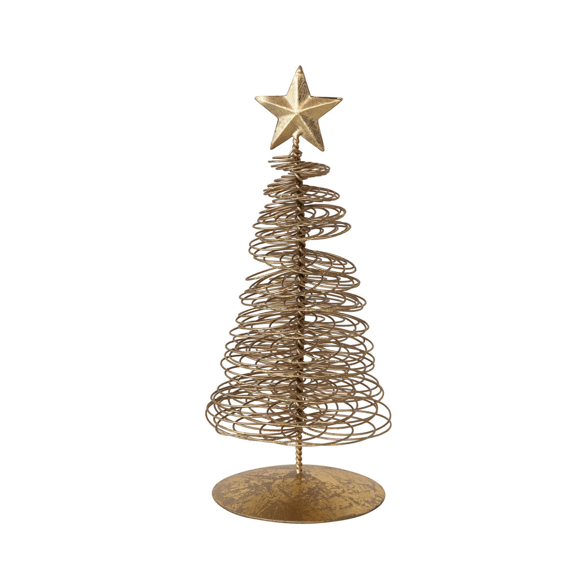 Metal Wire Christmas Tree w/ Star- Medium