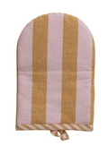 Woven Cotton Striped Oven Mitt